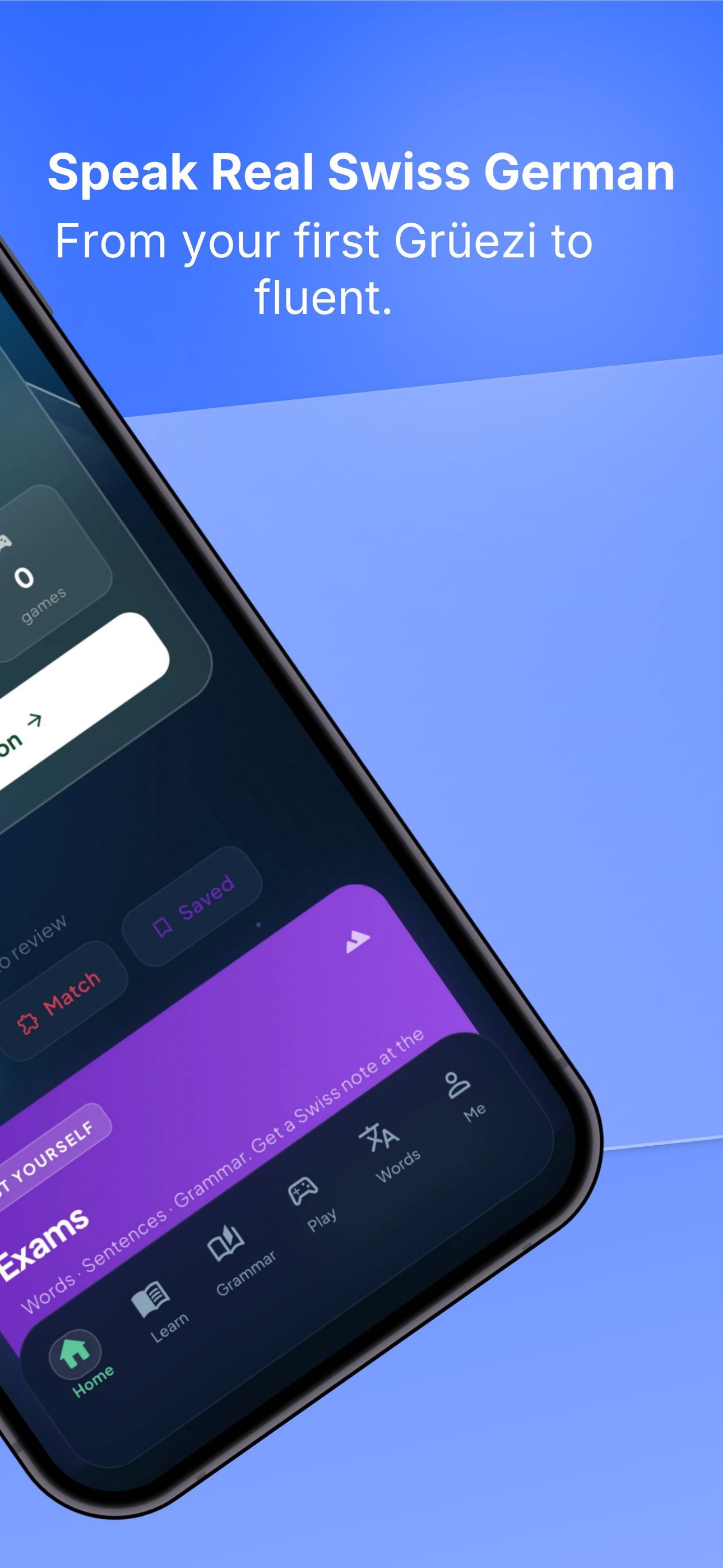 HelveTalk — speak real Swiss German, from your first Grüezi to fluent